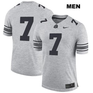 Men's NCAA Ohio State Buckeyes Teradja Mitchell #7 College Stitched No Name Authentic Nike Gray Football Jersey LI20H41RJ